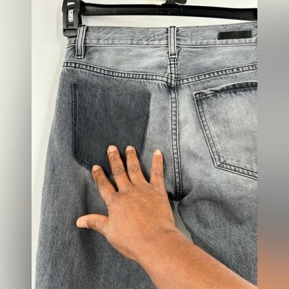 Ei8htdreams grey jeans straight ribbed hem size 25 - Picture 7 of 12